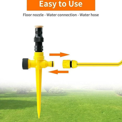 8Pcs 360° Water Sprinkler Garden Automatic Watering Lawn Spike Grass Hose UK