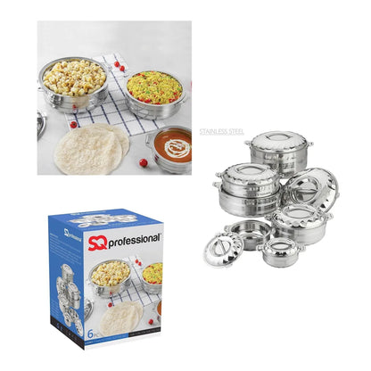 Sq Professional Jumbo Range Contour Stainless Steel Hot Pot Set Of 6