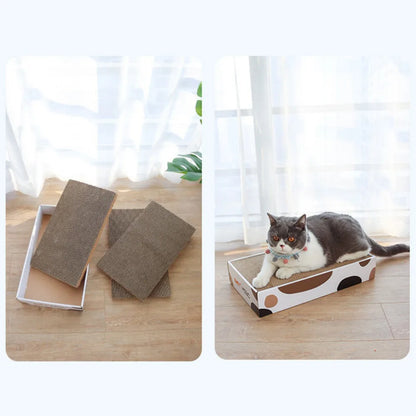 3Pcs Cat Box Scratcher Scratching Board Pad Heavy Duty Corrugated Cardboard