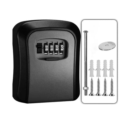Wall Mounted Key Safe, 4 Combination Key Safe Outdoor Security Key Lock Box UK