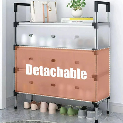 7 Tier Cabinet Storage Organiser Shoe Rack Stand Holder w/ Dust-proof Cover
