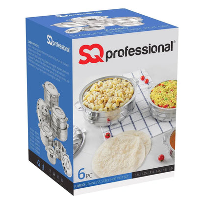 Sq Professional Jumbo Range Contour Stainless Steel Hot Pot Set Of 6