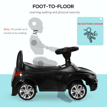 HOMCOM Ride on Car Baby Toddler Walker Foot to Floor Sliding Car Slider, Black