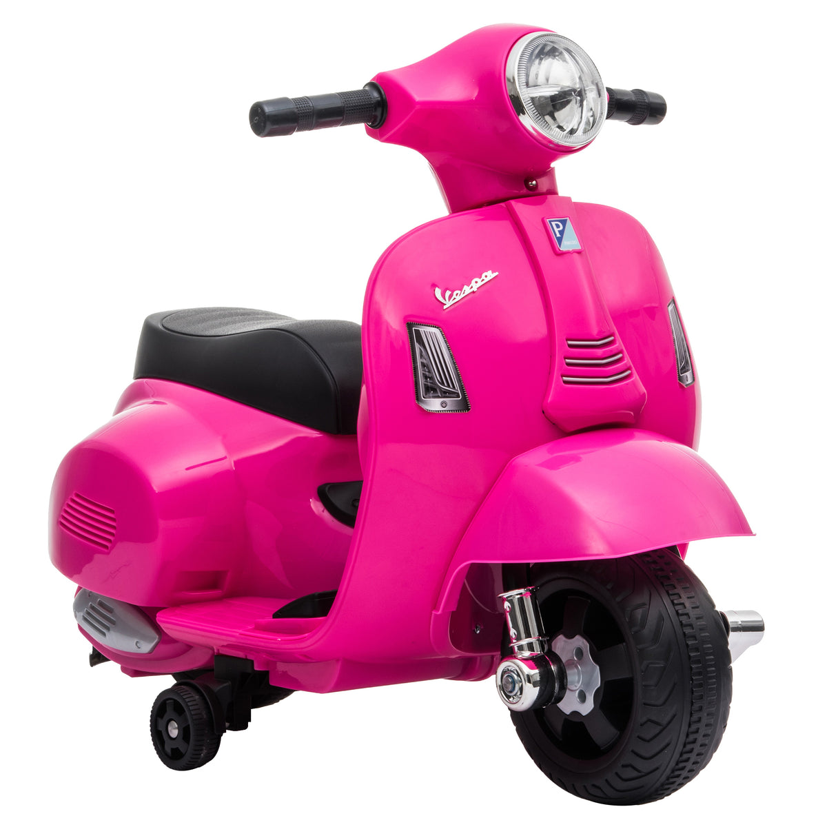 HOMCOM Vespa Licensed 6V Kids Electric Motorbike Ride On Motorcycle  Battery Powered for 18-36 Months with Horn, Pink