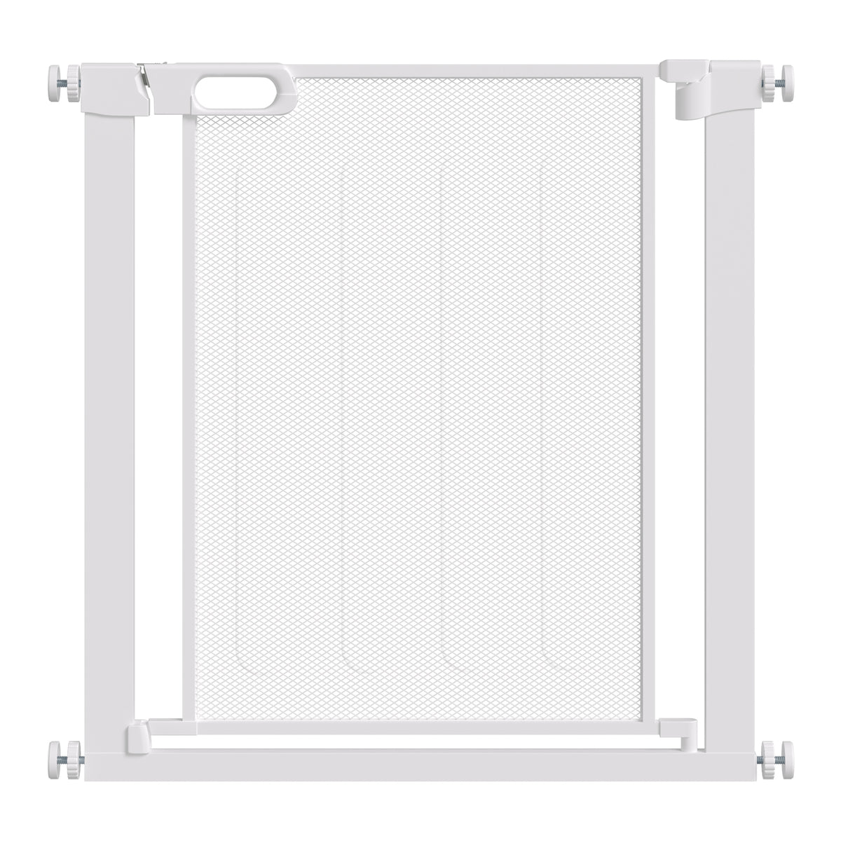 PawHut Pet Safety Gate, for Doorways, Staircases, Hallways, with 75-82cm Adjustable Width - White