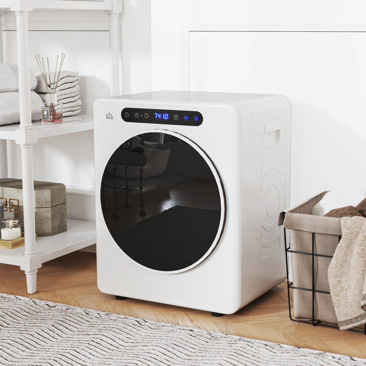HOMCOM 4kg Compact 40-60℃  Tumble Dryer - White