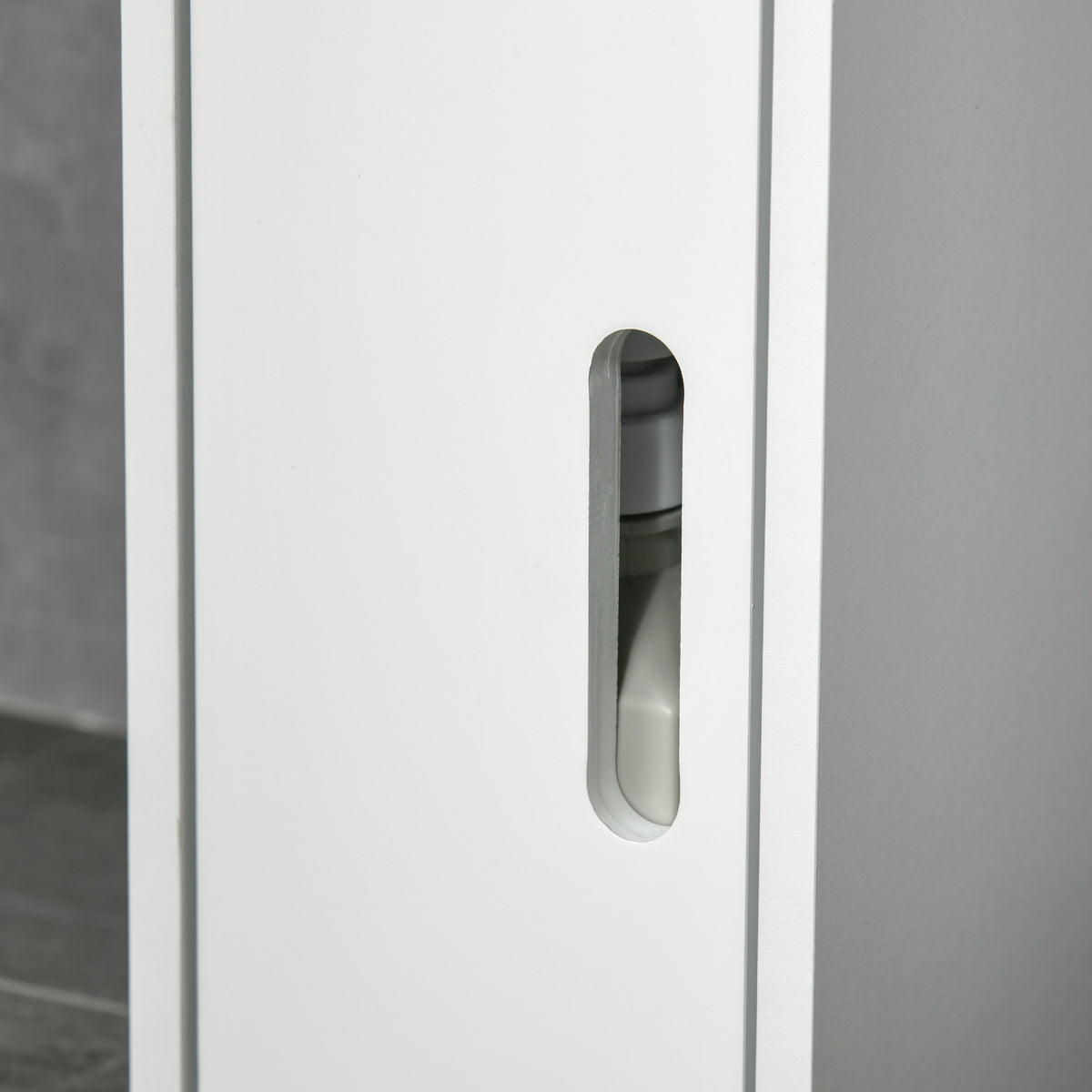 kleankin Modern Bathroom Storage Cabinet, Freestanding Tall Bathroom Cabinet with Open Shelves for Bedroom Hallway, White
