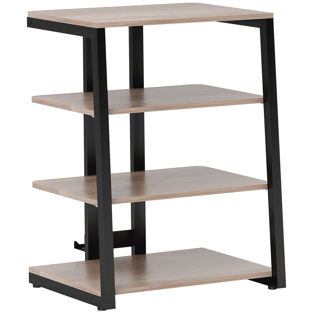 HOMCOM HiFi Stand, with Four Storage Shelves - Grey