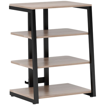 HOMCOM HiFi Stand, with Four Storage Shelves - Grey