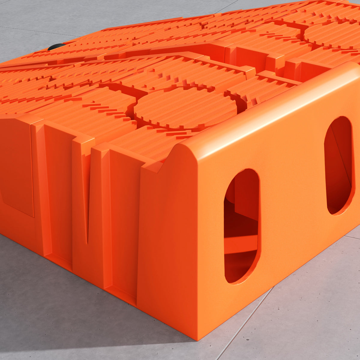 DURHAND 2 PCs Car Ramps Heavy Duty 2.5 Ton Motorhome Levelling Ramps, Plastic Garage Workshop Car Lift, Portable Automotive Vehicle Campervan Car Ramp, Orange