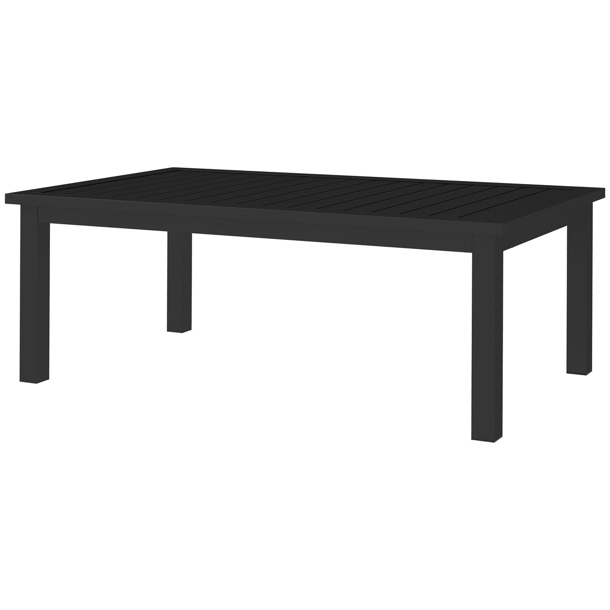 Outsunny 100cm x 60cm Aluminium Outdoor Coffee Table - Black