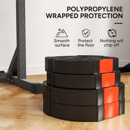 SPORTNOW Weight Plates Set, with Two 10kg and Two 5kg weights, Black