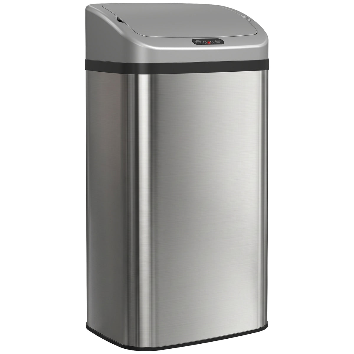 HOMCOM 48L Stainless Steel Sensor Bin - Silver-Tone