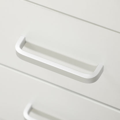 HOMCOM Computer Desk, Home Office Desk with Lockable Drawer, Storage Shelf for Study Bedroom, 110 x 50 x 76 cm, White