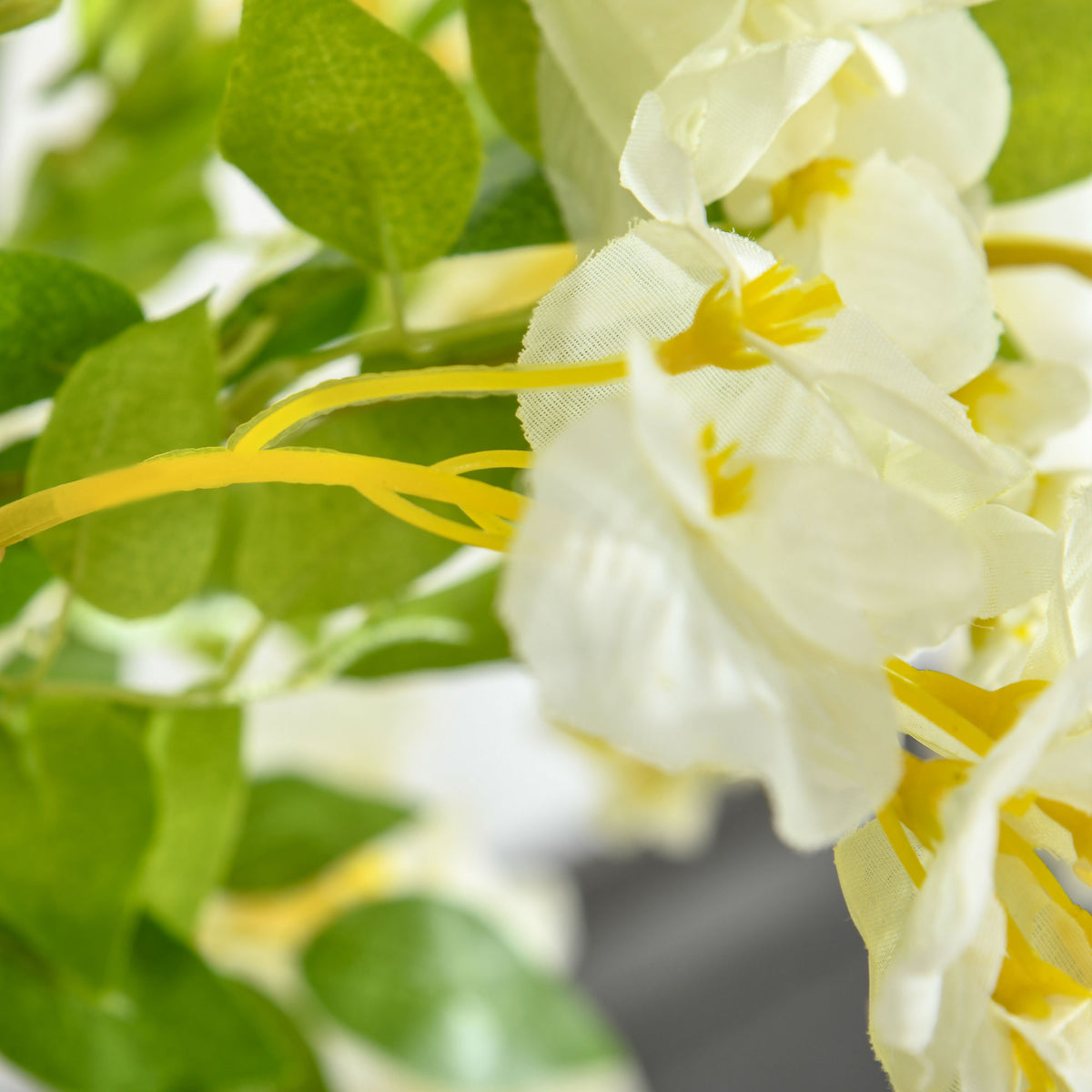HOMCOM Artificial Plant White Wisteria Tree Faux Decorative Plant in Nursery Pot for Indoor Decor, 160cm