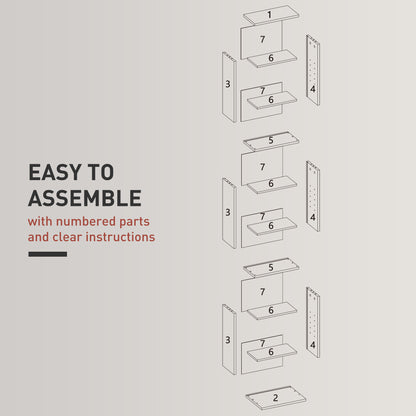 HOMCOM 260 Narrow CD Storage Unit - Grey