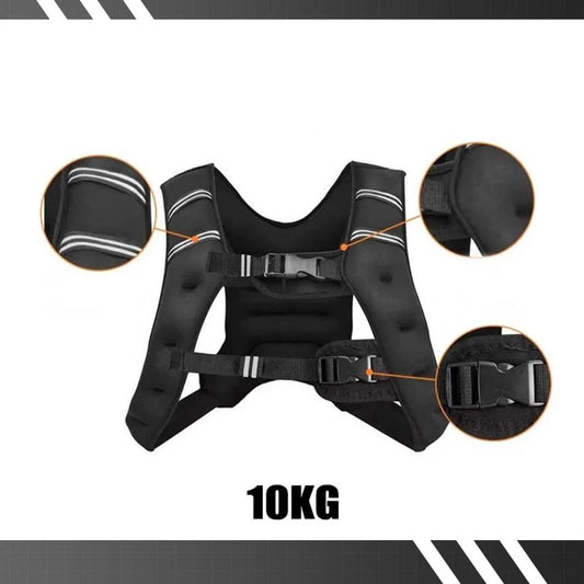10 Kg Adjustable Weighted Running Vest Gym Fitness Sports Training Weight Loss