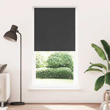 vidaXL Roller Blind Blackout Black 100x230 cm Fabric Width 95.7 cm Polyester