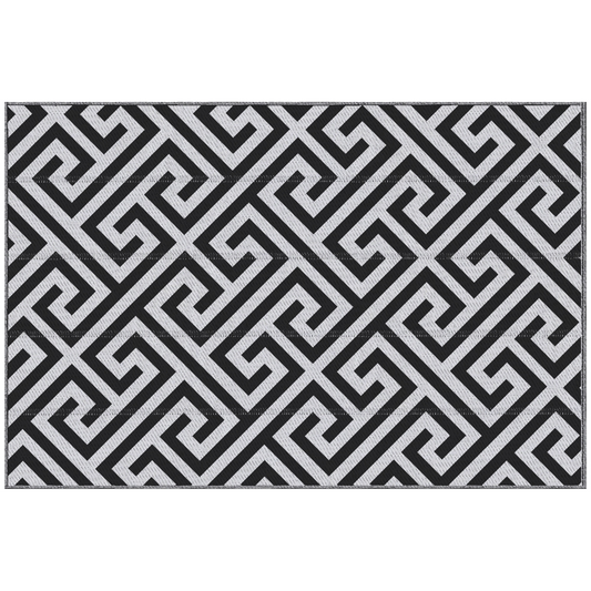 121x182cm Reversible Outdoor Rug Portable Plastic Straw RV  Outsunny