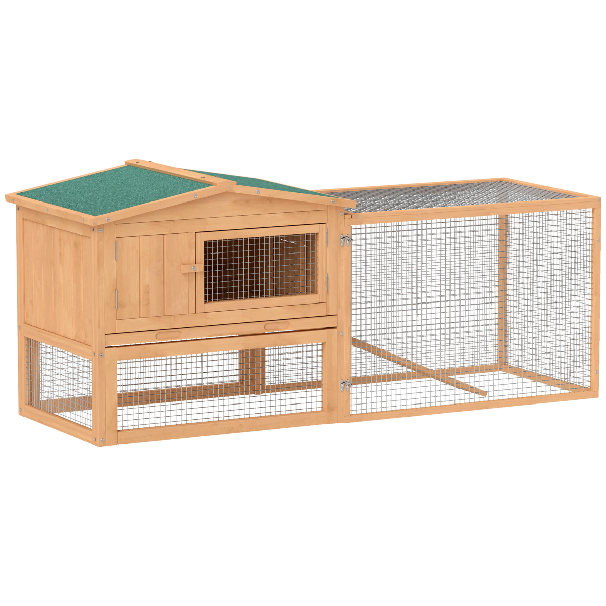 Wooden Rabbit Hutch Enclosure Run House 2 Tier Large Coop Run Pet