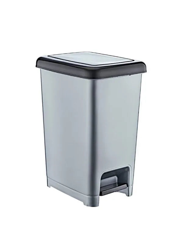 Plastic Kitchen Bathroom Slim Pedal Bin 15 Litre