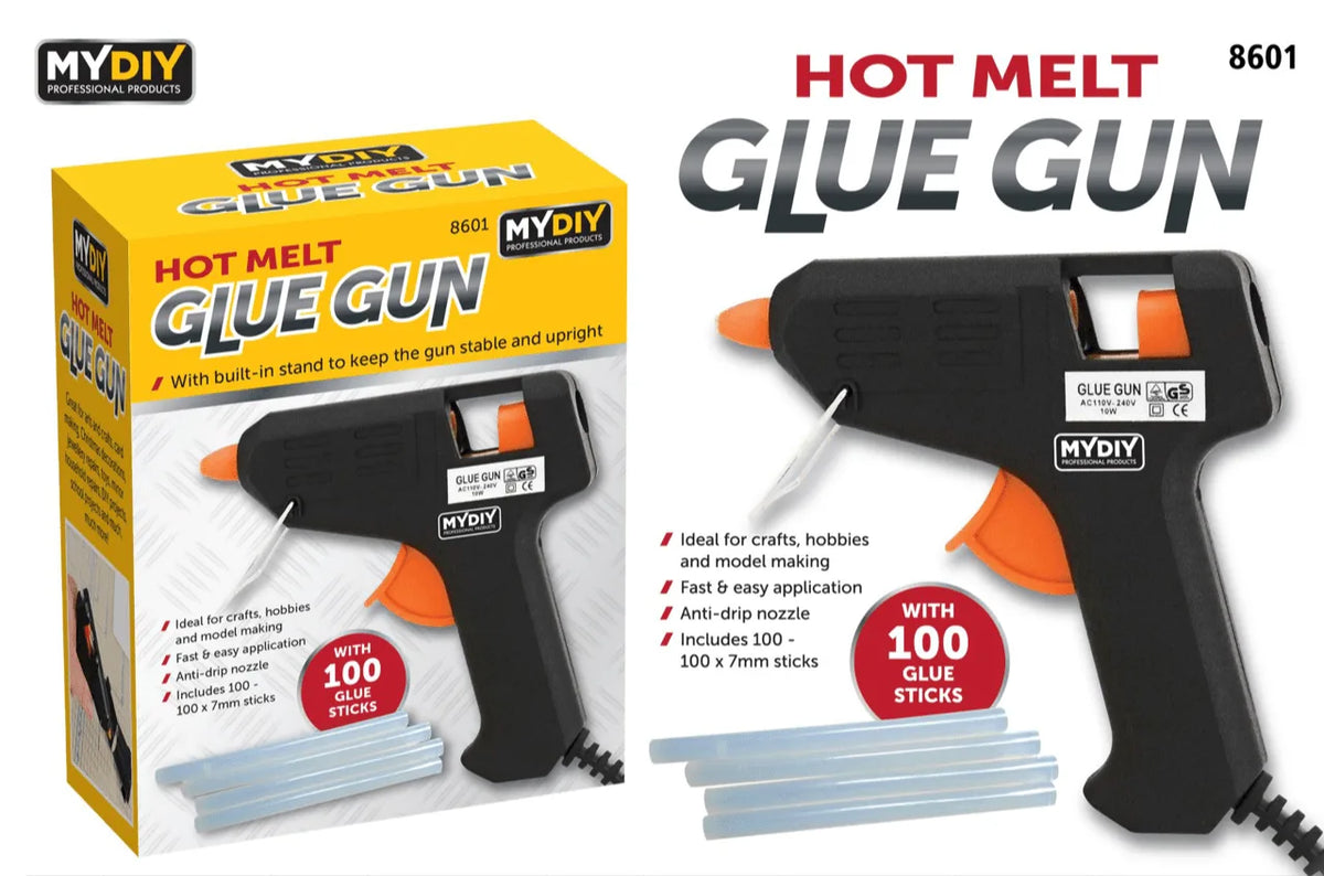 Hot Melt Glue Gun With Anti Drip Nozzle Including 100 Glue Sticks