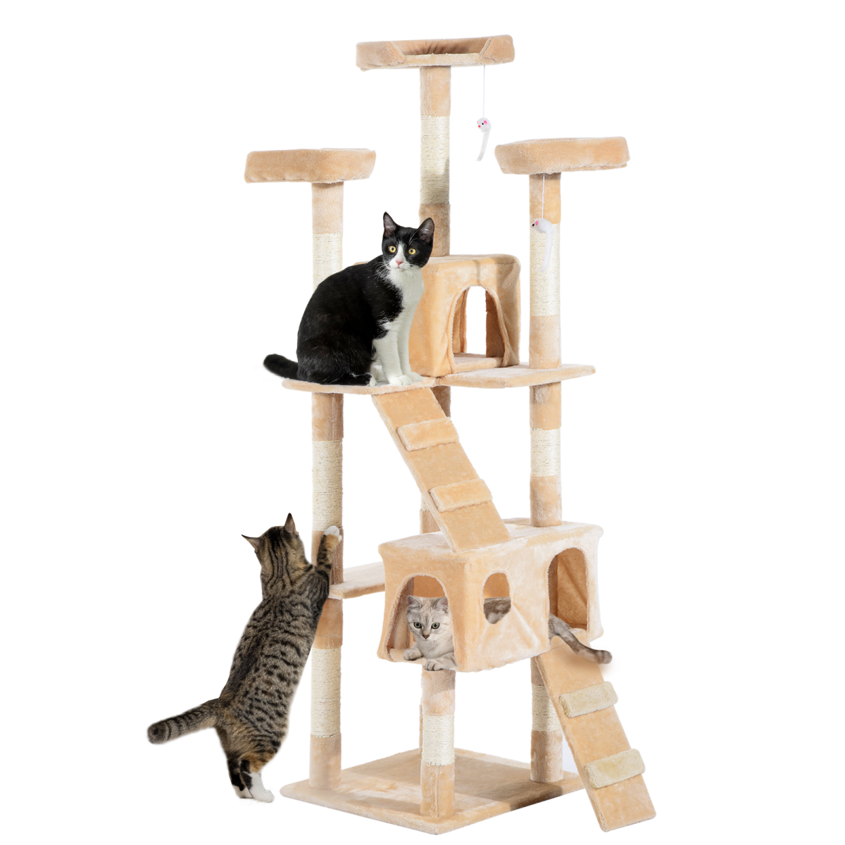Cat Tree Kitty Activity Play Center Scratching Scratcher House Furniture 170CM