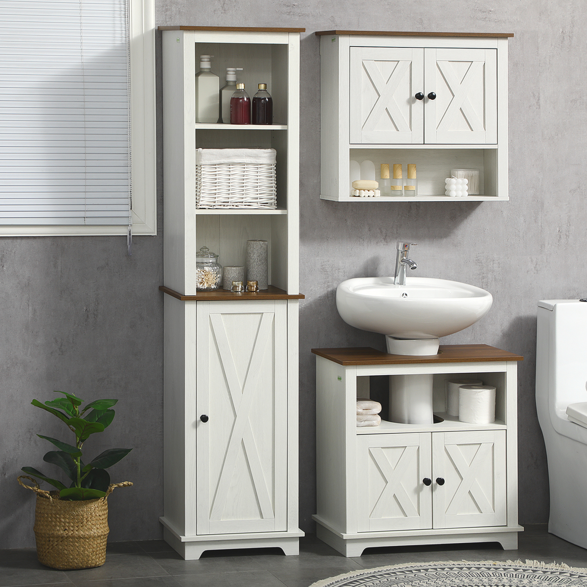 Bathroom Cabinet ( Amazon Shipping)（Prohibited by WalMart）