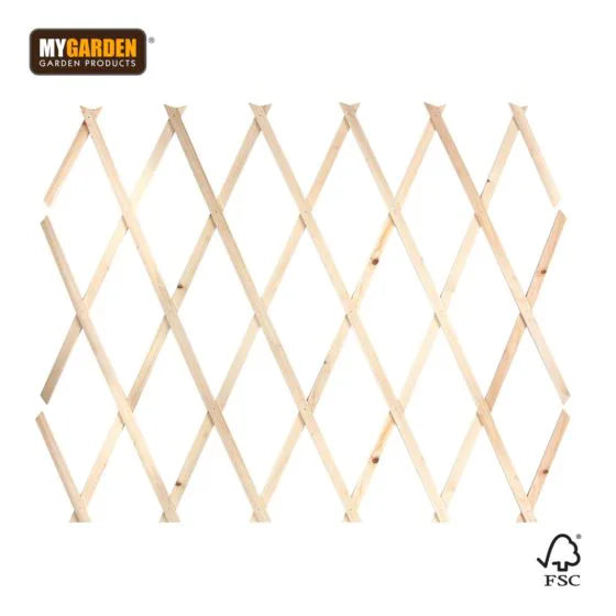 Garden E x panding Wooden Trellis Natural (Parcel Rate)