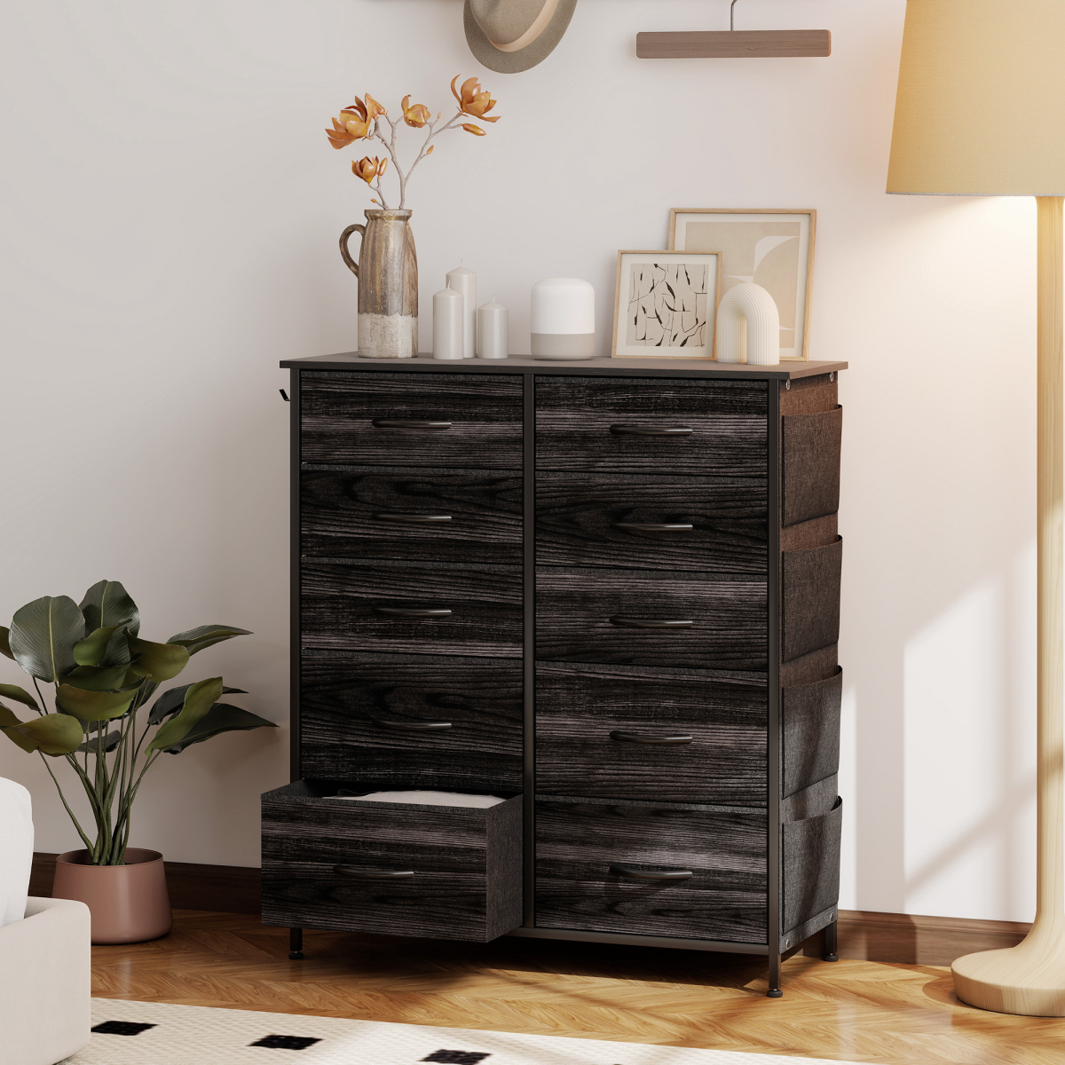 Wood Storage Chest of Drawers