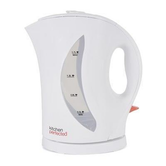 Kitchen perfected kettle 2000W Fast Boil 1.7L and  2 slice toaster - White
