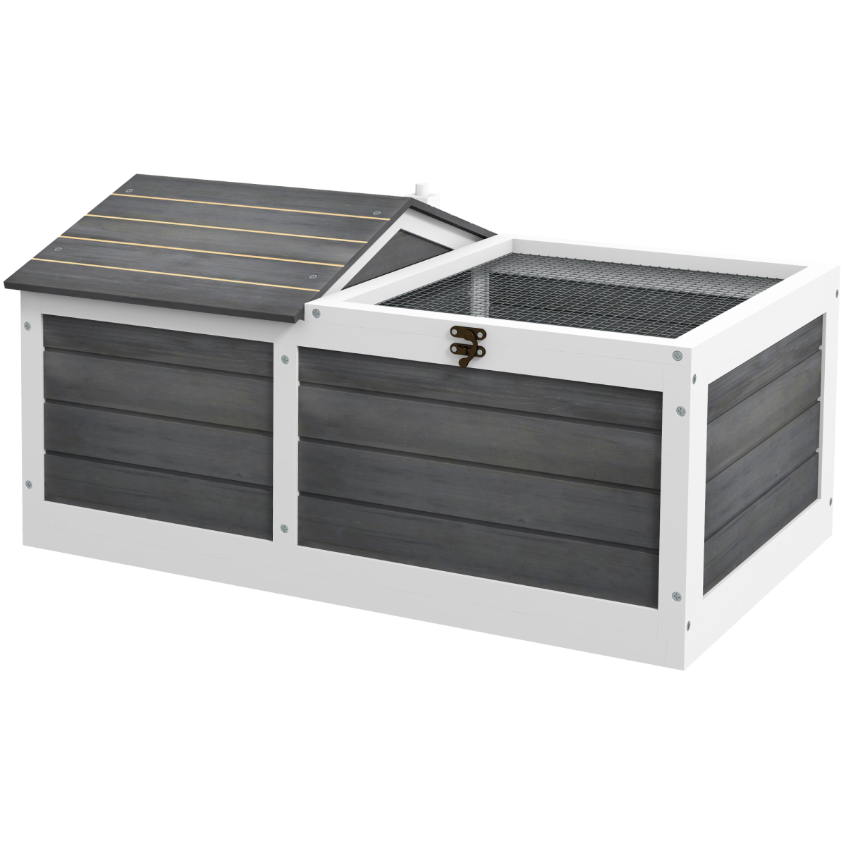 Tortoise House with Openable Top, Tray, for Indoor and Outdoor use - Grey