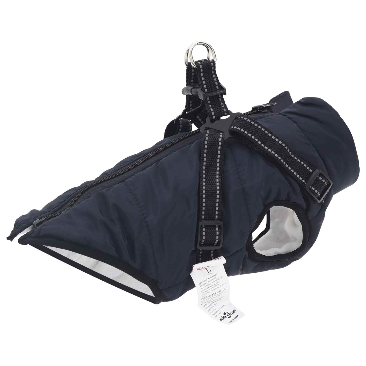 vidaXL Dog Coat Navy Blue L40