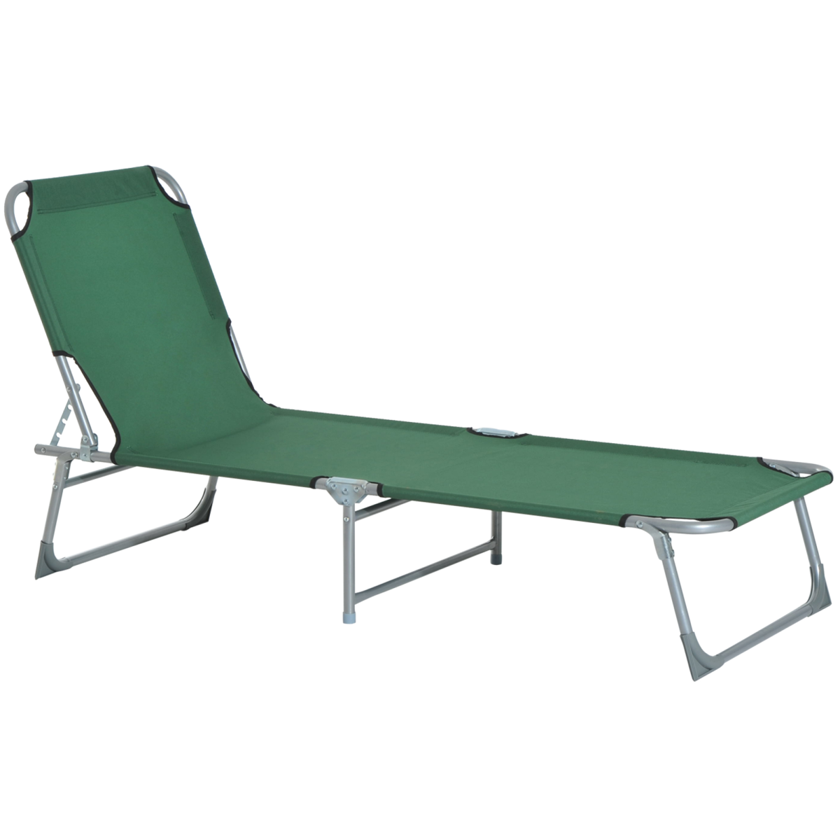 Camping Cot Picnic Sun Lounger Portable Folding Chair Patio Green Outsunny