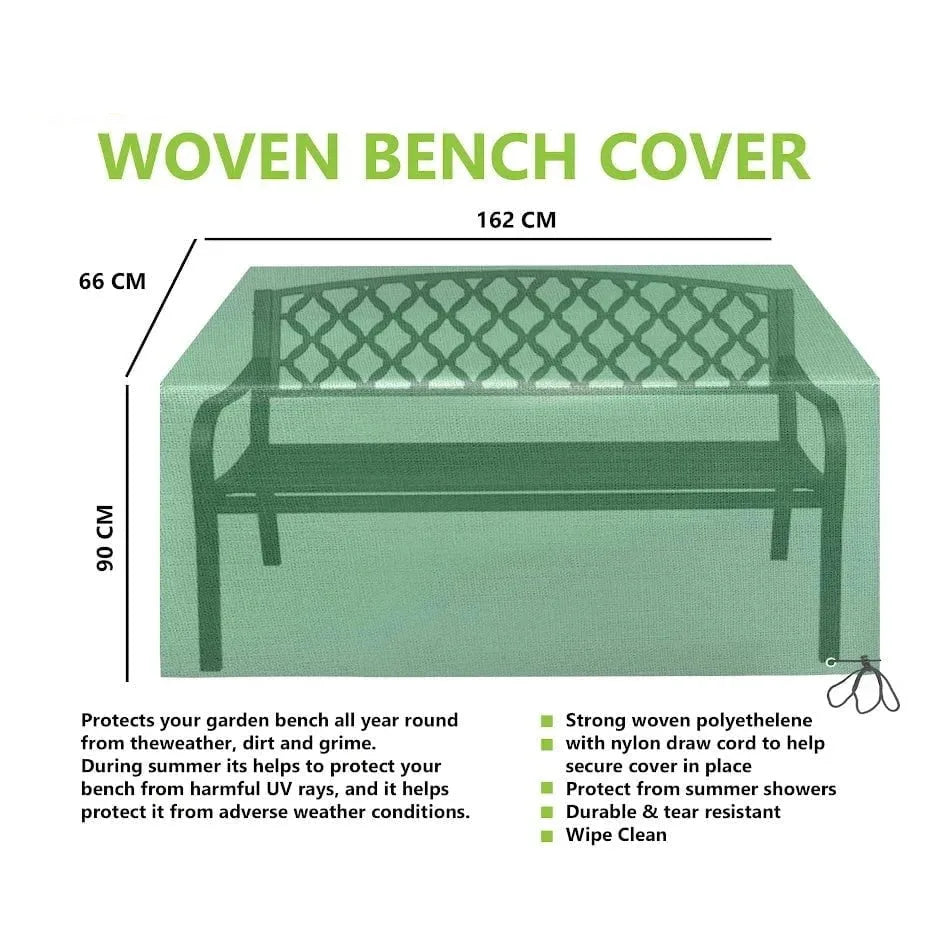 Garden Bench Water Resistant Cover - 90cm x 162cm x 66cm