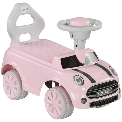 AIYAPLAY Ride On Car Foot To Floor Sliding Car w/ Air Horn - Pink