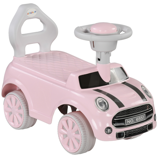 AIYAPLAY Ride On Car Foot To Floor Sliding Car w/ Air Horn - Pink