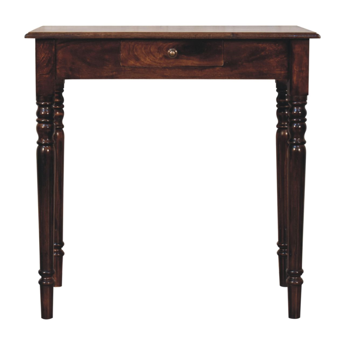 Artisan Furniture Solid Wood California Walnut Writing Desk, 1 Drawer, Dark Brown