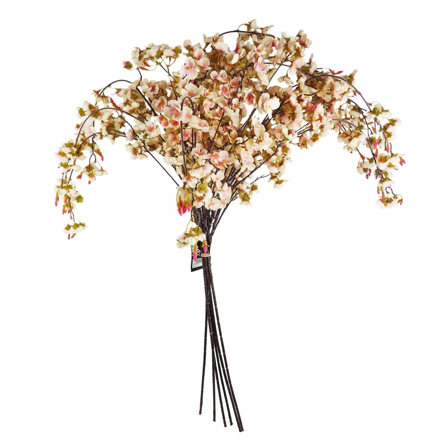 Pack of 6 x 110cm Natural Pink Trailing Cherry Blossom Stem Artificial