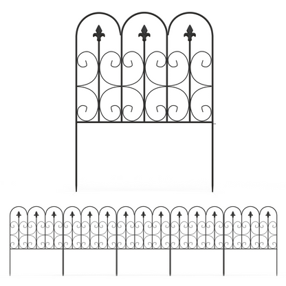 5PCs Decorative Garden Fencing Metal Border Edging