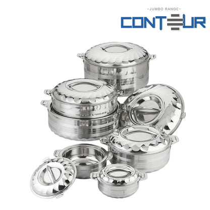 Sq Professional Jumbo Range Contour Stainless Steel Hot Pot Set Of 6