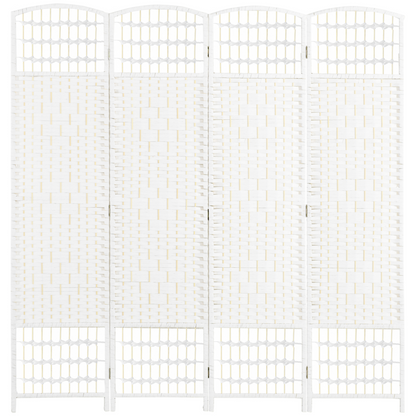 HOMCOM 4 Panel Folding Room Divider, 170cm Freestanding Privacy Screen, White