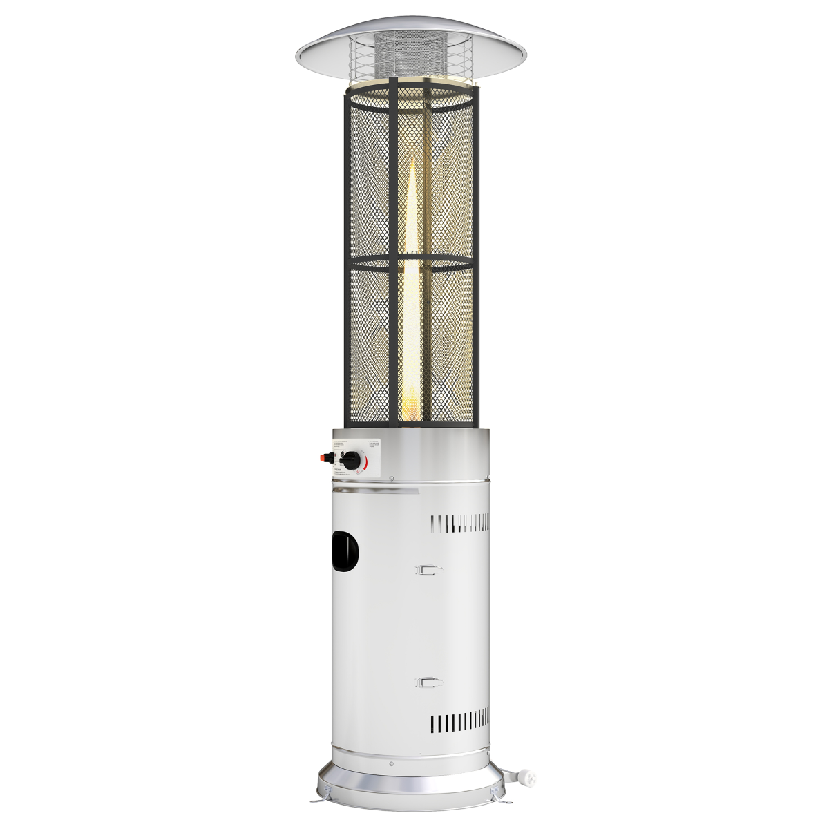 Outsunny 11 KW Gas Patio Heater, Propane Heater with Tip-Over Switch, Silver