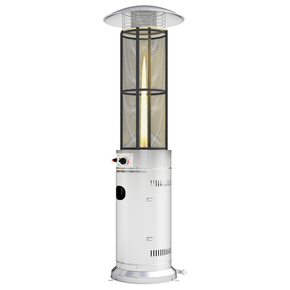Outsunny 11 KW Gas Patio Heater, Propane Heater with Tip-Over Switch, Silver