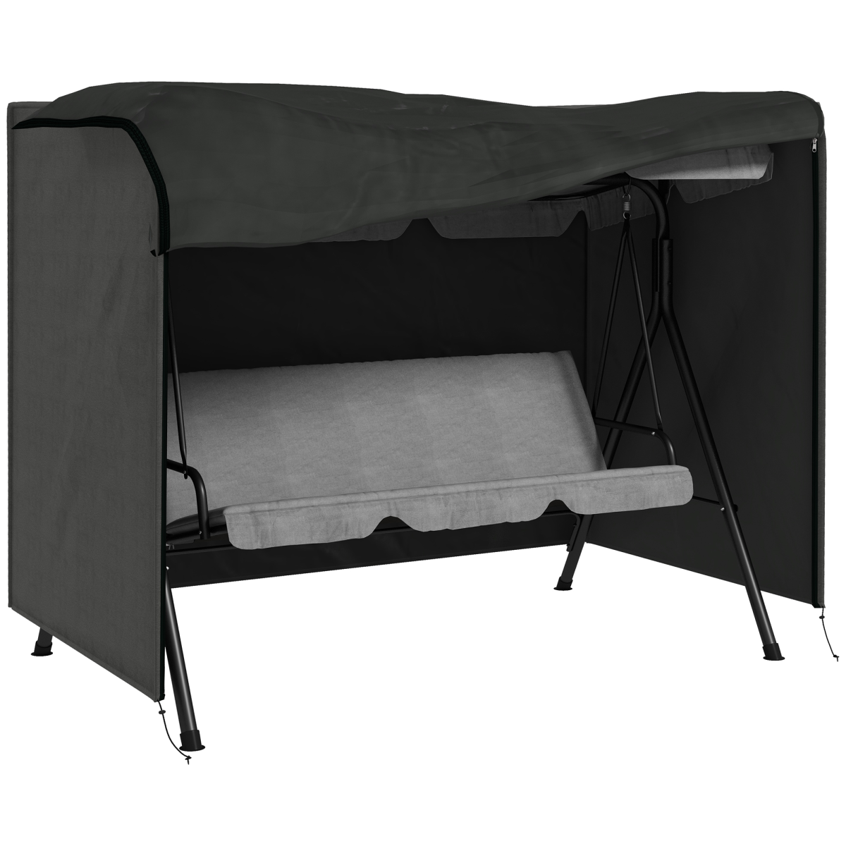 Outsunny Large Outdoor Swing Chair Cover  Garden Furniture Protector 164cm Grey