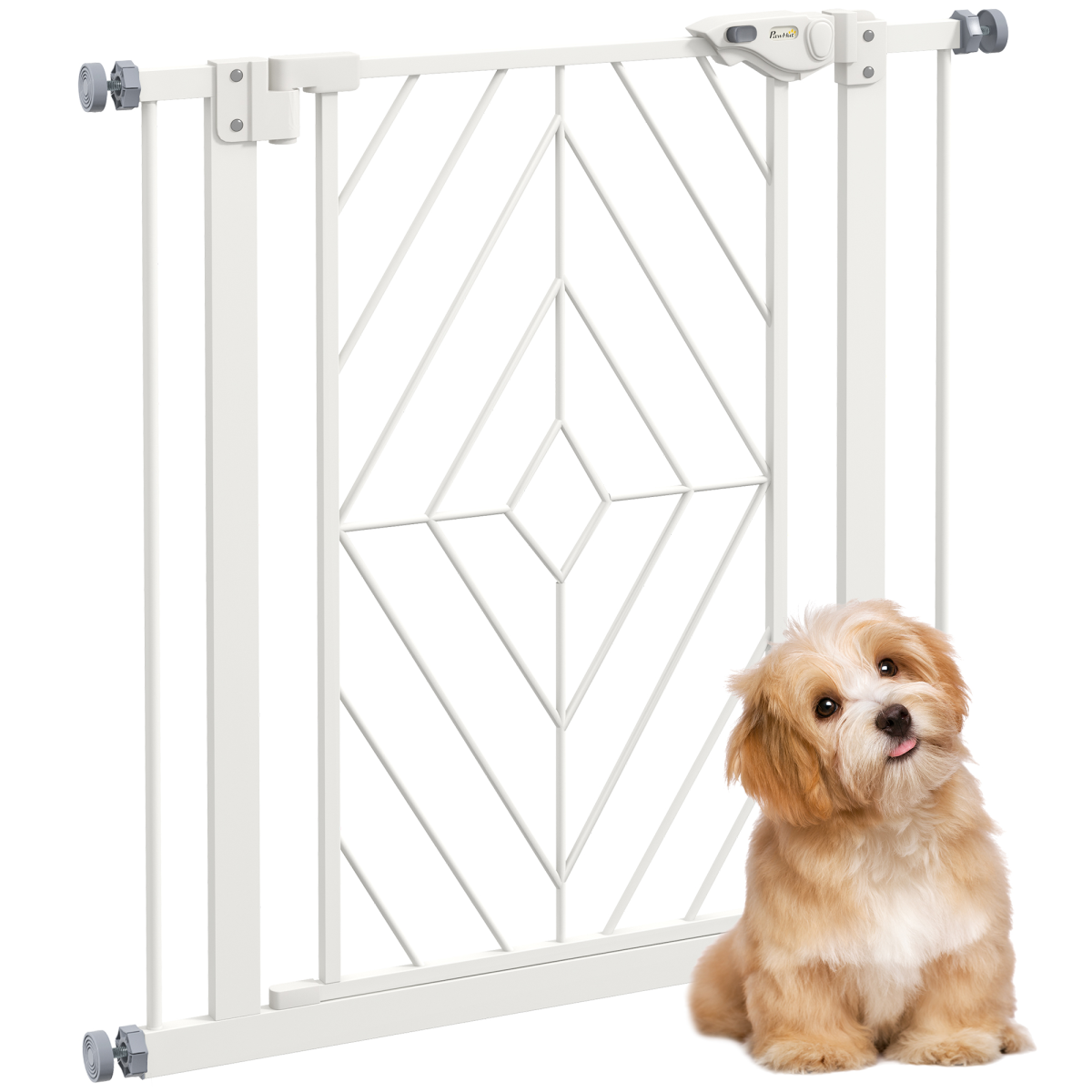 Pressure Fit Safety Gate w/ Auto Closing Door, Double Locking, Openings 74-80cm