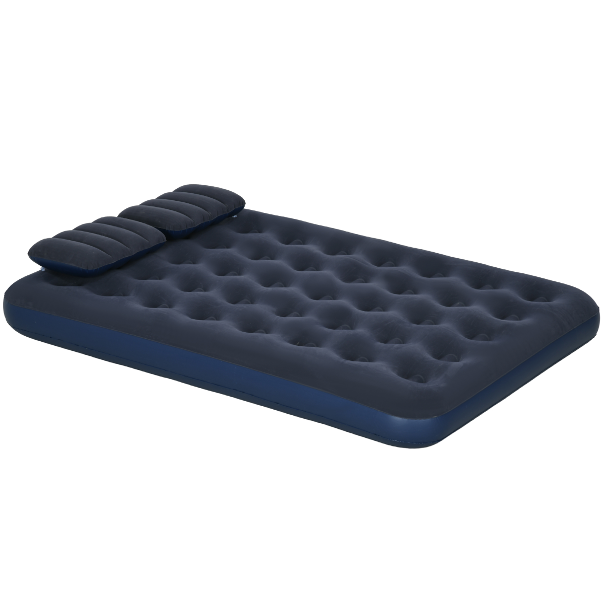 Outsunny Queen Inflatable Mattress with Hand Pump, Pillows, 203 x 152 x 22cm