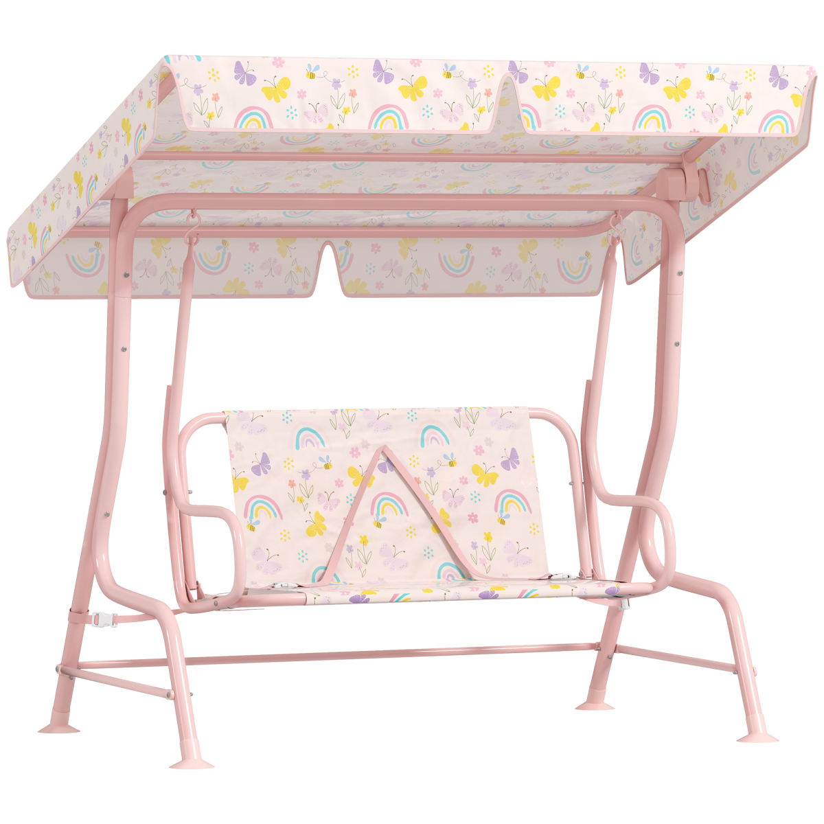 Rainbow Canopy Swing Seat - Safe & Fun Outdoor Play for Kids