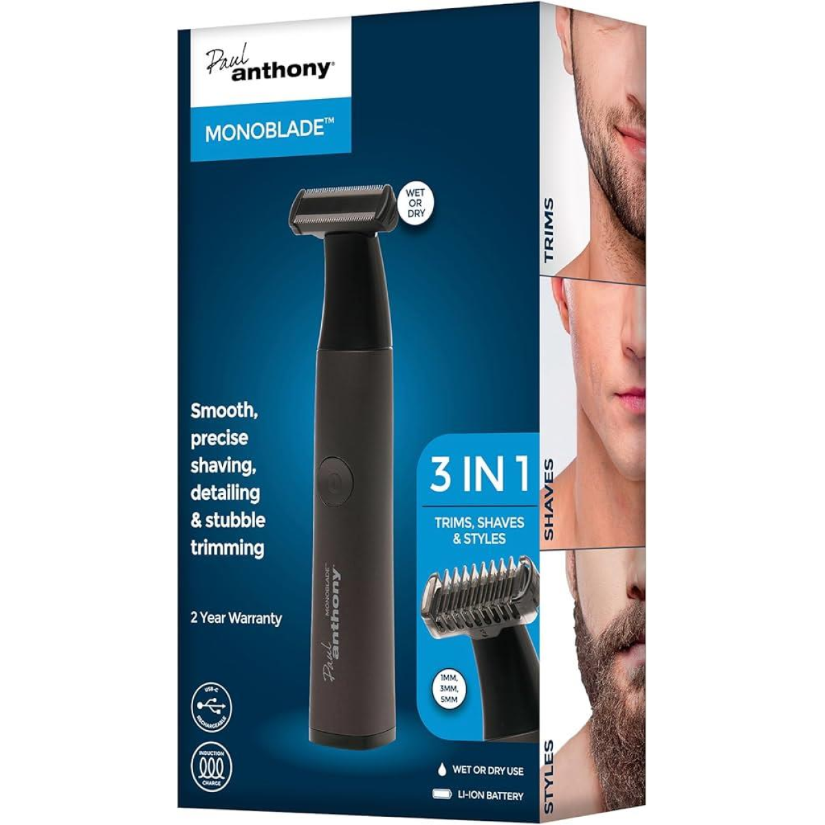 Paul Anthony 'Monoblade' Induction Shaver & Beard Trimmer