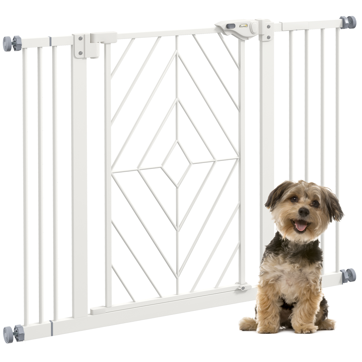 Pressure Fit Safety Gate w/ Auto Closing Door, Double Locking, 74-100cm Openings